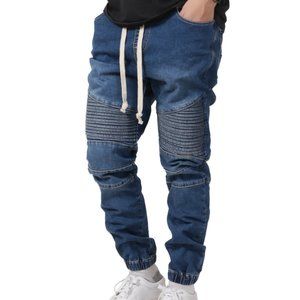 Men's Slim-Skinny Fit Motor Denim Joggers Indigo